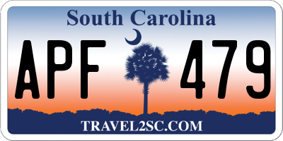 SC license plate APF479