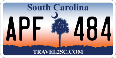 SC license plate APF484