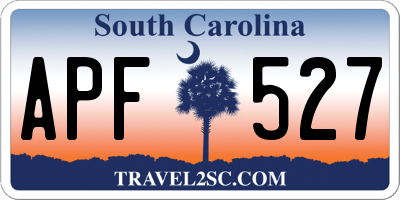 SC license plate APF527