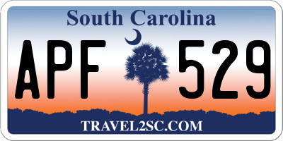 SC license plate APF529