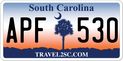 SC license plate APF530