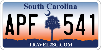SC license plate APF541