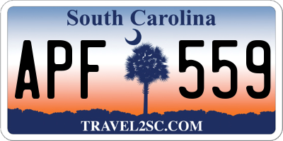 SC license plate APF559