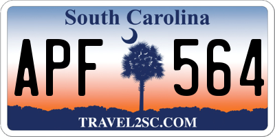 SC license plate APF564