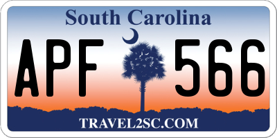 SC license plate APF566