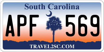 SC license plate APF569
