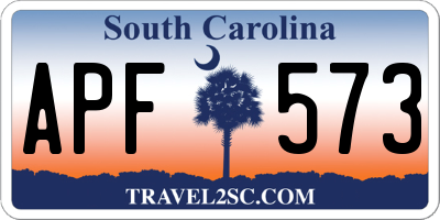 SC license plate APF573