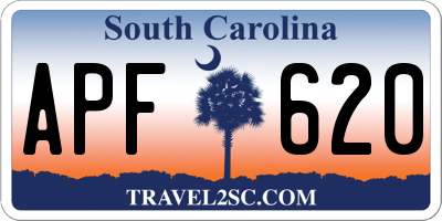 SC license plate APF620