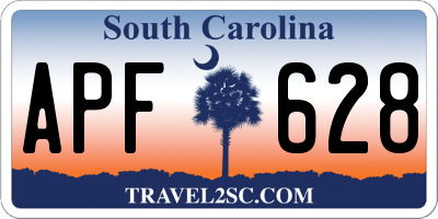SC license plate APF628