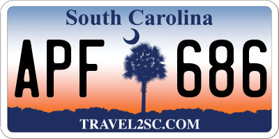 SC license plate APF686