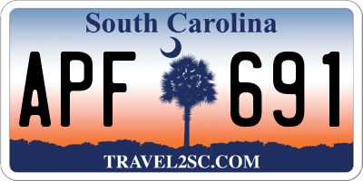 SC license plate APF691
