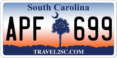 SC license plate APF699