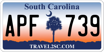 SC license plate APF739