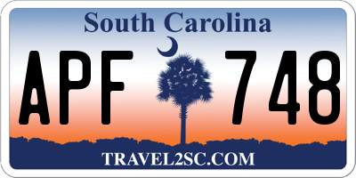 SC license plate APF748