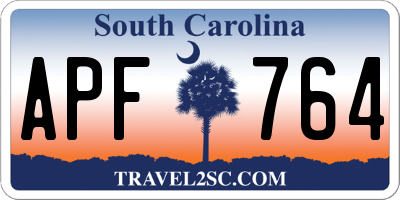 SC license plate APF764