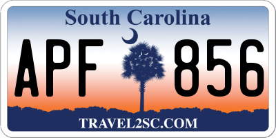 SC license plate APF856