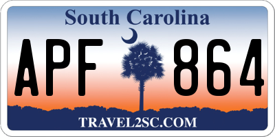 SC license plate APF864