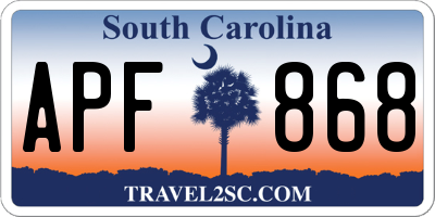 SC license plate APF868