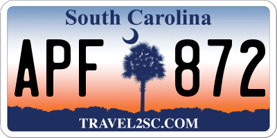SC license plate APF872