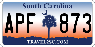 SC license plate APF873