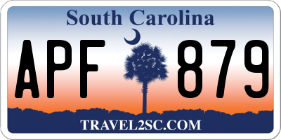 SC license plate APF879