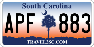SC license plate APF883