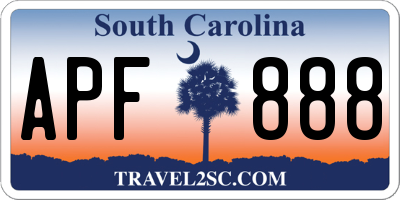 SC license plate APF888