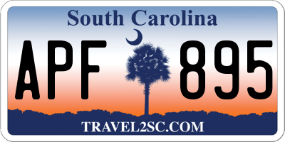 SC license plate APF895