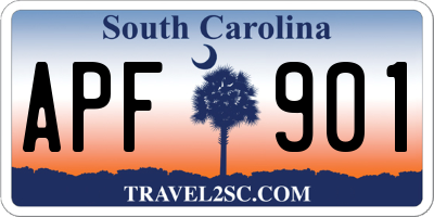 SC license plate APF901
