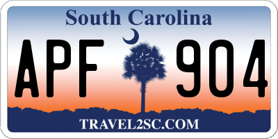 SC license plate APF904
