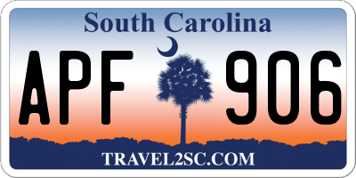 SC license plate APF906