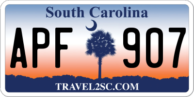 SC license plate APF907