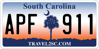 SC license plate APF911