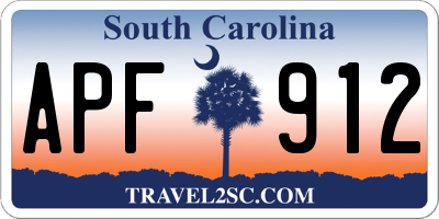SC license plate APF912