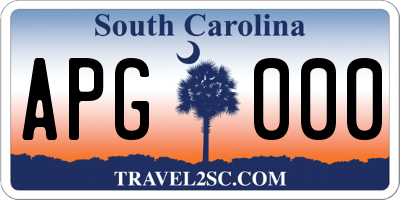 SC license plate APG000