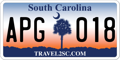 SC license plate APG018