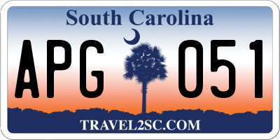 SC license plate APG051
