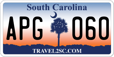 SC license plate APG060