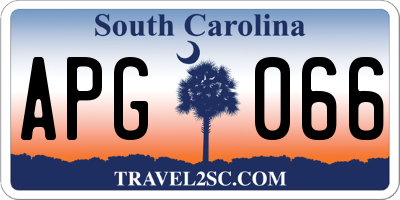 SC license plate APG066