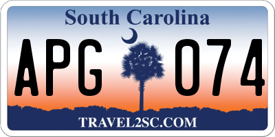 SC license plate APG074