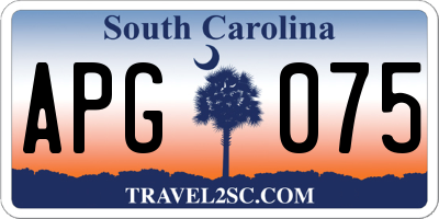 SC license plate APG075