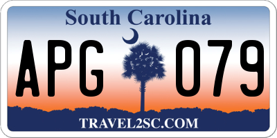 SC license plate APG079