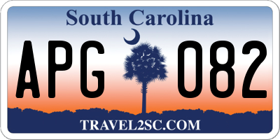 SC license plate APG082