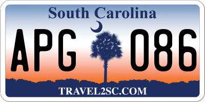 SC license plate APG086