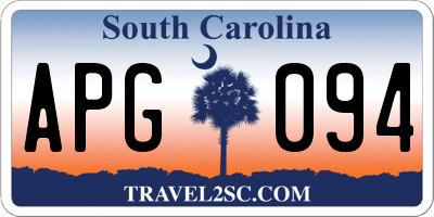 SC license plate APG094