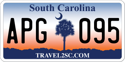 SC license plate APG095