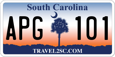 SC license plate APG101