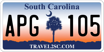 SC license plate APG105