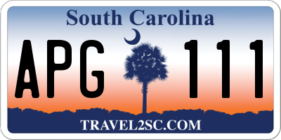 SC license plate APG111