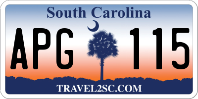 SC license plate APG115
